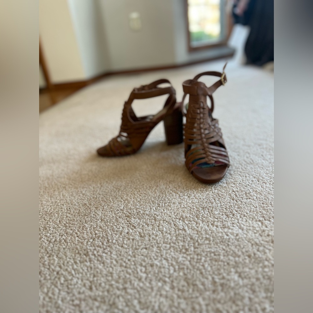 Brown Heeled Sandals